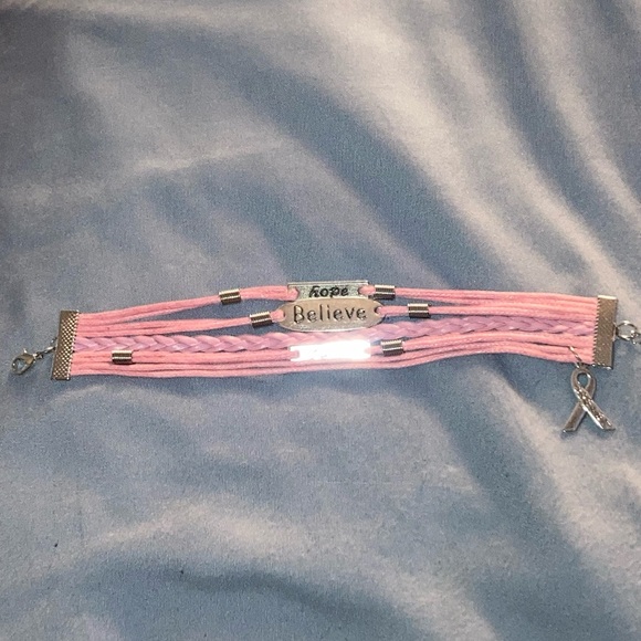 Jewelry - Pink 'Hope Believe' Multi-Strand Bracelet